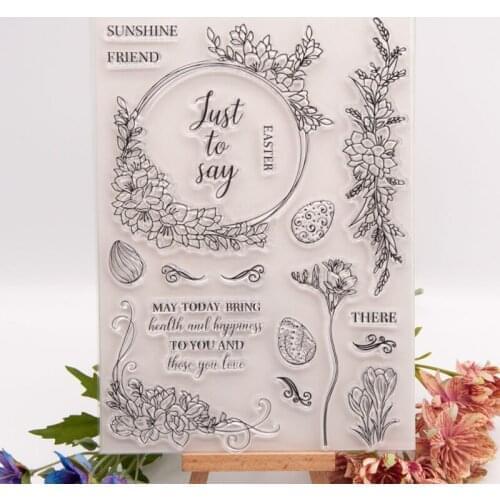 1pc Easter Transparent Clear Silicone Stamp Seal Cutting DIY Scrapbooking Rubber Coloring Embossing Diary Decoration Reusable