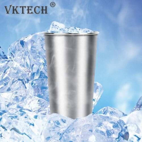 500ML Stainless Steel Cup 16oz Tumbler Pint Glasses 18/8 Metal Travel Mug for Outdoor Camping Drink Tea Coffee Cups Kitchen Tool