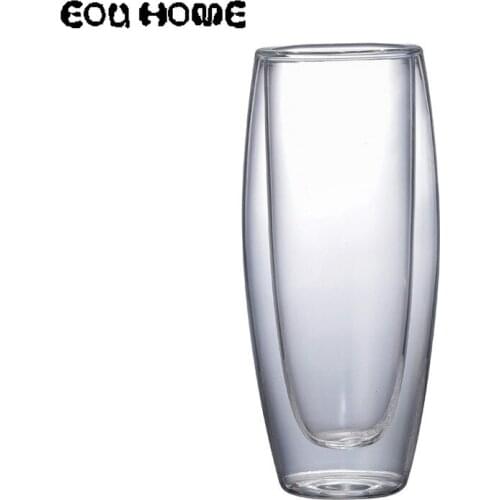 300 ML Handmade Heat-resistant Double-layer Glass Coffee Tea Quality Beverage Cup Insulated Transparent High-end Red Wine Glass