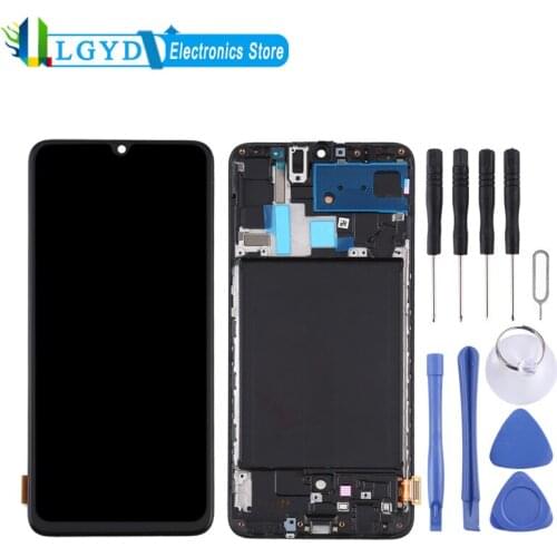 TFT Material LCD Screen and Digitizer Full Assembly With Frame for Samsung Galaxy A70 Phone Touch Screen Spare Parts