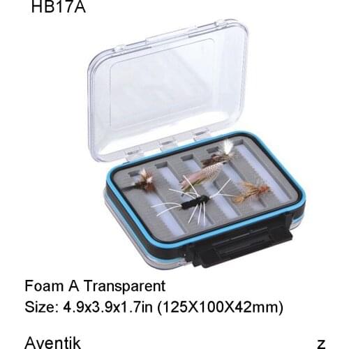 Aventik Small Size double faces waterproof fly box100% Waterproof Slit Foam Fly Fishing Box For Flies Box L