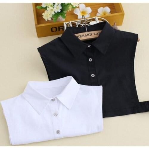 Adult shirt collars XL all match black white cotton blending fake collar unisex