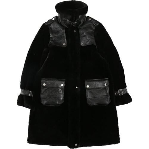 2020 Winter Jacket Women Real Fur Coat Long Genuine Leather Liner Warm Thick Natural Sheep Fur Double-faced Fur Parka Coat