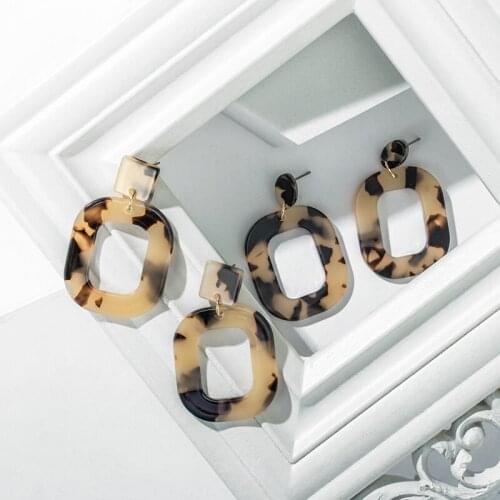 ZWC Bohemian Preferred Popular Long Big Acrylic Drop Eearring For Women Geometry Earrings Fashion Korea 2020 Jewelry Gift