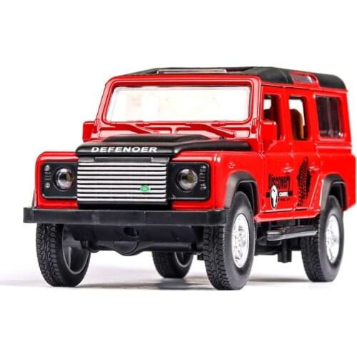 1:32 Toy Car Defender Alloy Diecast Model Car Toys Vehicle Pull Back Acousto-optic Xmas Birthday Children Gifts Home Deco