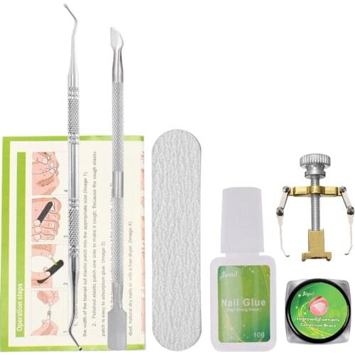 12/24Pcs Toenail Ingrown Correction Tool Toe Nail Lifter Nail Glue Toenail Straightening Patch Pusher Recover Pedicure Foot Care