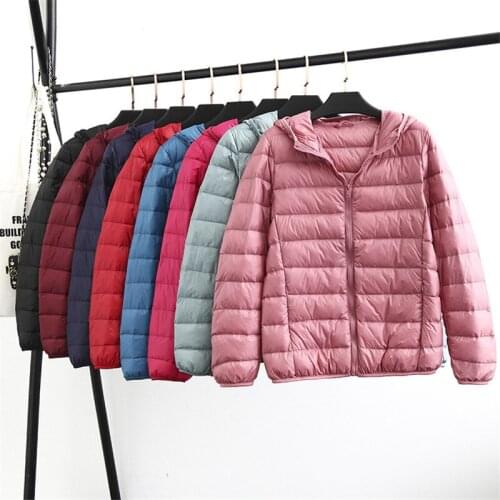 2020 Oversize Autumn Winter Lightweight Down Jacket Women Soft Loose Hooded Warm White Duck Down Coat 8 Colors 8 Sizes KW1002