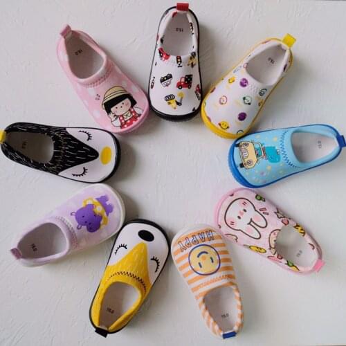 Children Flexible Cloth Shoes Baby Boys And Girls Cartoon Car Toddler Shoes Indoor Kids Soft Bottom Comfortable Loafers