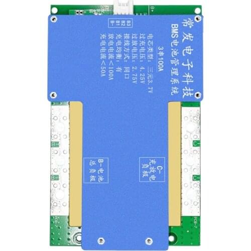 3 Strings 12.6V Polymer Ternary Battery Management System BMS Protection Board, Port Equalization Temperature Control