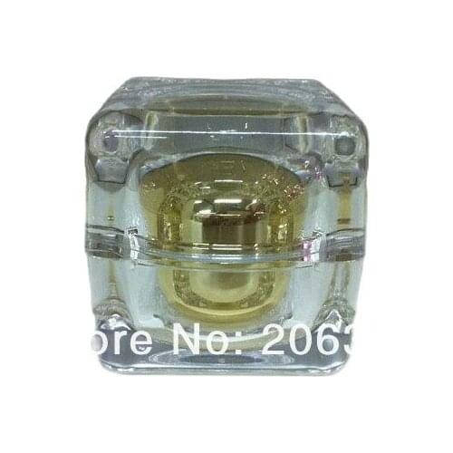 30G gold square shape cream bottle,cosmetic container,,cream jar,Cosmetic Jar,Cosmetic Packaging