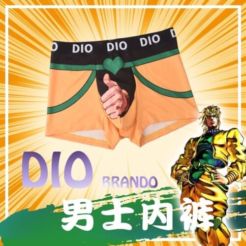 Anime JoJos Bizarre Adventure DIO BRANDO Cosplay Fashion Mens Underwear Briefs Boxers Womens Safety Pants Panties