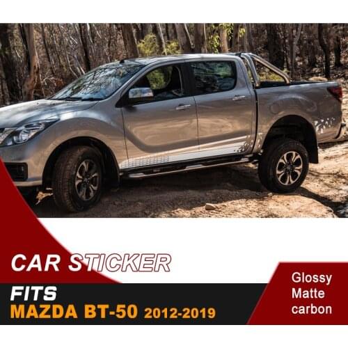 Car Stickers Fit For MAZDA BT-50 2019-2012 Jungle Stripe Muds Car Side Door Sticker And Tail Door Graphic Viny Car Decals Custom