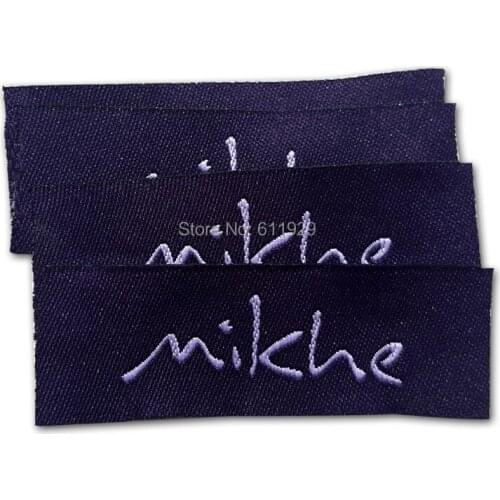 Free shipping customize clothing shirt woven labels/garment tags printing/logo brand name printing/embroidered tag/collar label