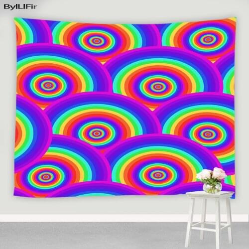 Color Bohemian Tapestry Beach Mats Ethnic Style Living Room Wall Hanging Hippie Home Decoration Background Bedroom Decor Screen