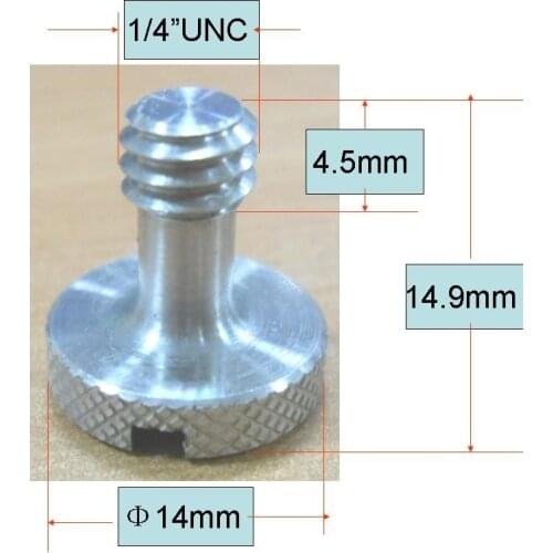 One longer 1/4" unc camera screw for Quick Release plate and tripod