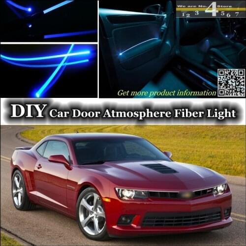 For Chevrolet Camaro interior Ambient Light Tuning Atmosphere Fiber Optic Band Lights Inside Door Panel illumination For Tuning