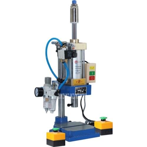 DT-63 Bench Pedal Pneumatic Press Small Adjustable Mechanical Press Pneumatic Machinery Punching Printing Machine 110V/220V