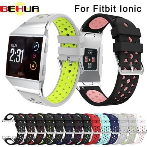 2017 Hot Watch Strap High Quality Watchbands Lightweight Ventilate Silicone Perforated Accessory Sport Bands for Fitbit Ionic