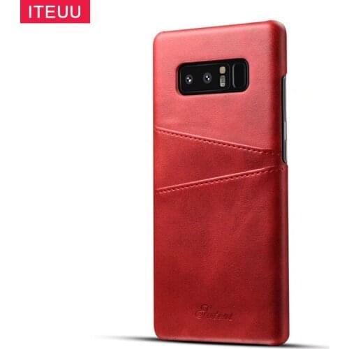ITEUU New Retro Leather Case for Samsung Galaxy Note 8 Cases Card Slot High Quality Luxury Back Cover for Samsung Note 8