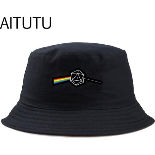 Harajuku Fisherman Hat Women Spring Summer Sunshade Hat Men rainbow Color Flat Top Bucket Hats Outdoor Cotton Bucket Caps panama