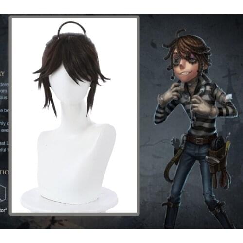 Game Identity V Cosplay Wigs Prisoner Luca Balsa Cosplay Wig Original Skin Synthetic Wig Brown Short Hairs Cosplay Accessory