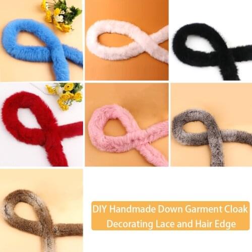 Down Jacket Ribbon Artificial Rabbit Fur Fluffy Furry Sewing Accessories Tapes Costume Trimming DIY