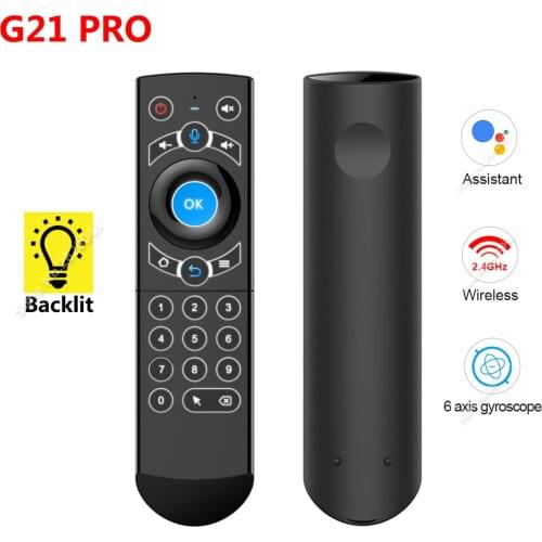 G21 Pro Gyro Smart Voice Remote Control IR Learning 2.4G Wireless Fly Air Mouse for X96 Mini H96 MAX X99 Android TV Box vs G21