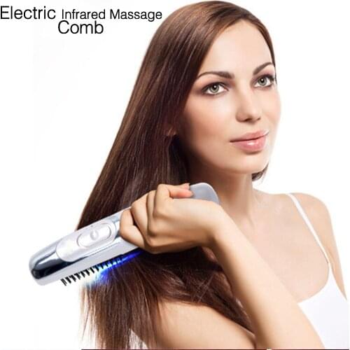 Hot Selling Portable Electric Ionic Hairbrush Electric Wireless Infrared Ray Massage Comb Home Travel Using Electric Hair Brushe