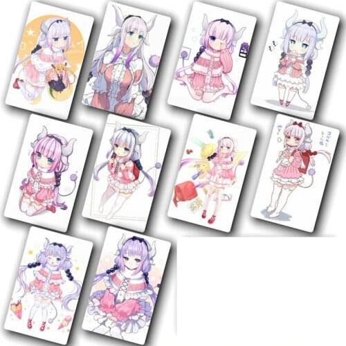 Miss Kobayashis Dragon Maid Anime Stickers DIY Decoration Bus ID Waterproof Card Stickers Kids Classic Toys Sticker 100 pcs