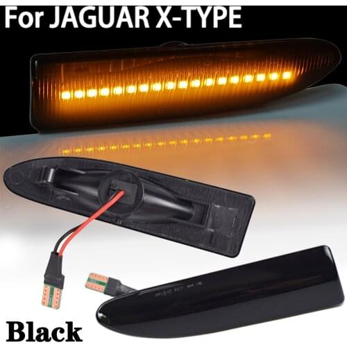 LED Dynamic Turn Signal Sequential Blinker Lamp Flowing Flashing Side Marker Light For Jaguar X-TYPE 2002 2003 2004-2009