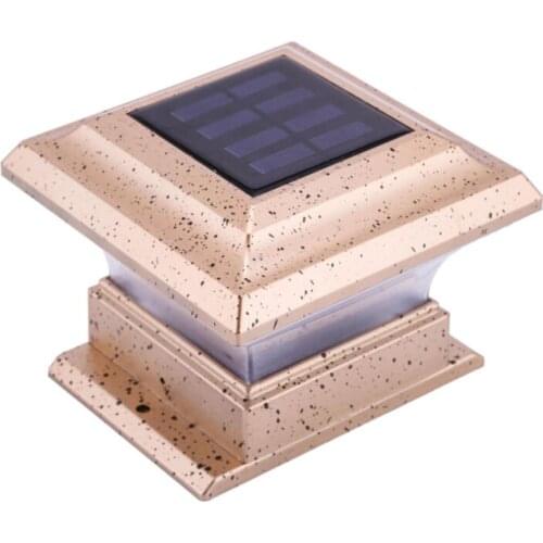 Waterproof Solar Pillar Lamp for Outdoor Gate Fence Wall Courtyard Cottage Park