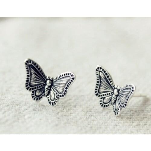 REETI butterfly retro Earrings 925 Sterling Silver Earrings for Women Statement Jewelry Brincos Pendientes bijoux