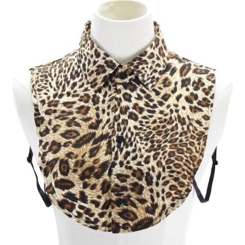 Leopard Fake Collar Female New Temperament Sexy Shirts Sweater Decoration Warm Autumn Winter High Quality Printed Fake Collar