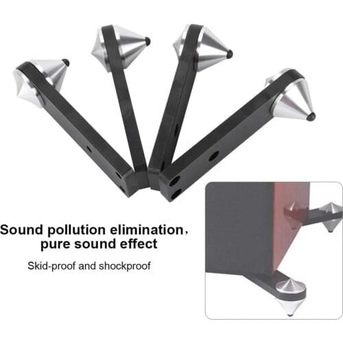 1PC Speaker Shockproof Bracket 4PCS Combined Type Audio Foot Subwoofer Spike Bracket for Bookshelves SubwoofersPower Amplifiers