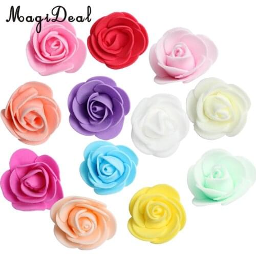100pcs PE Foam Rose Flower Head Artificial Rose Flower for DIY Wedding Decoration