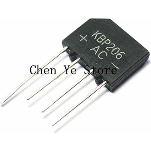 Free Shipping100PCS Diode Bridge Rectifier KBP206 DIP-4 2A 600V new