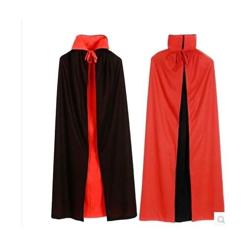 Free Shipping Adult Witch Long Purple Green Red Black Halloween Cloaks Hood and Capes Halloween Costumes for Women Men