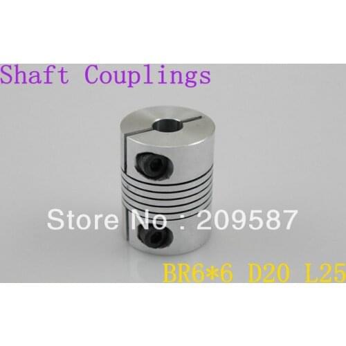 BR 6mm x 6mm CNC Flexible Coupling Shaft Coupler Encode Connector D20 L25