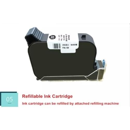 Quick dry ink cartridge for hand held ink jet printer for bar code expire date printing with hp ink