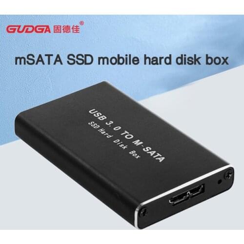 Mini SSD Hard Drive Case USB3.0 to mSATA Adapter Hard Drive Enclosure Aluminum Alloy External HD SSD Hard Disk Case Box