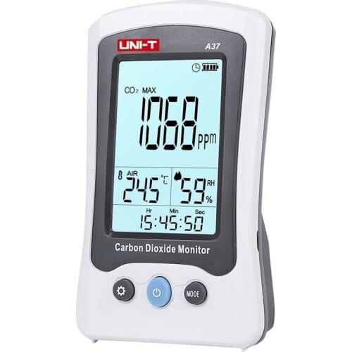 UNI-T A37 CO2 Detection Digital Carbon Dioxide Detector Laser Air Quality Monitoring Tester 400PPM~5000PPM For House/Room