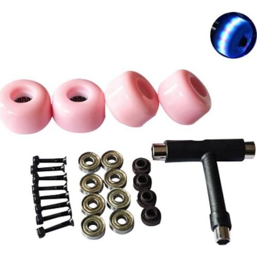 Flash Skateboard Wheel Double Rocker Professional Action Hard Wheel Four Wheel Skateboard Car Line Wheel 100A Stunt Wheel