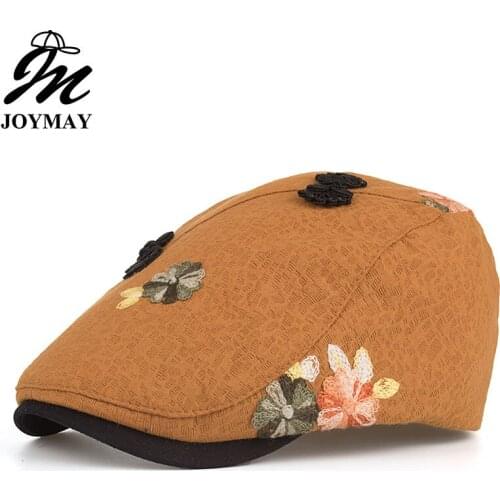 JOYMAY 2018 New Arrival Spring Berets Caps High quality Woman Flower Casual Peaked Cap Newsboy Hats Visors Casquette Cap Y044