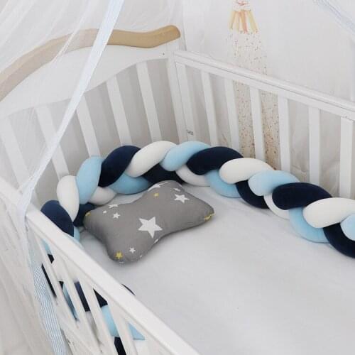 3M Length crib bedding set Knot Braid baby bed set baby crib bumper baby bed protection Room Decor