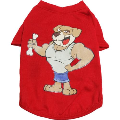 New Dog T-shirt Summer Shirt Vest Printed Casual Cartoon Styles Puppy Dogs Costumes Pet T-shirt Clothes White Black