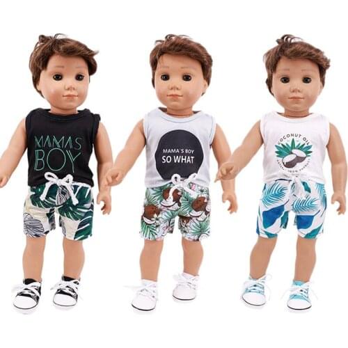 New Pattern Mens Swimsuit Summer Casual Suit Fit 18Inch American 43cm Baby Doll Clothes Accessories,Girls Toys,Generation