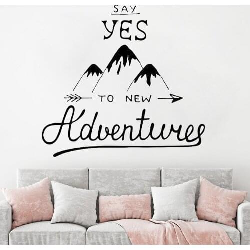 Adventure Wall Decal Travel Poster Gift Vinyl Art Decor Home Art Wall Stickers Vinyl Decals Home Mural Removable DK-132