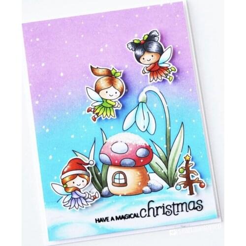 11x16 Little fairy New Transparent Clear Rubber Stamp Sheet Cling Scrapbooking Photo Album PaperCard DIY Craft