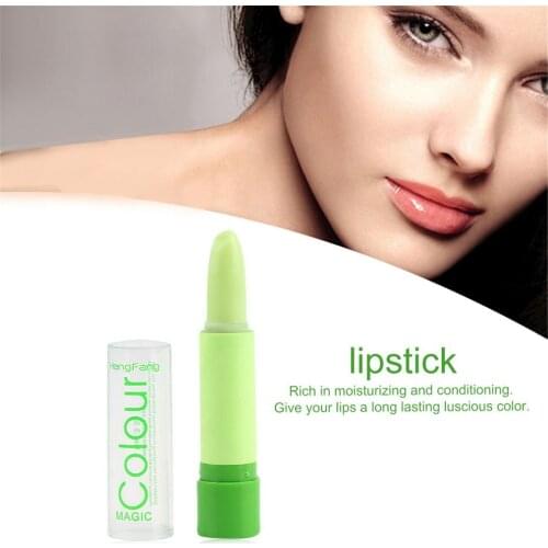 1PC Moisture Lip Balm Long-Lasting Natural Aloe Vera Lipstick Color Mood Changing Long Lasting Moisturizing Lipstick Anti Aging