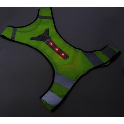 Cycling Reflective Vest LED Running Outdoor Safety Jogging Breathable Visibility